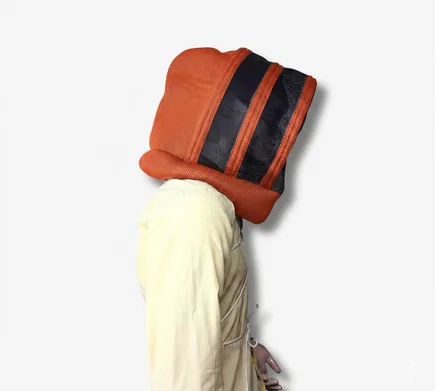 Careta de amarrar esgrima, para clima cálido ETERNA® — Naranja