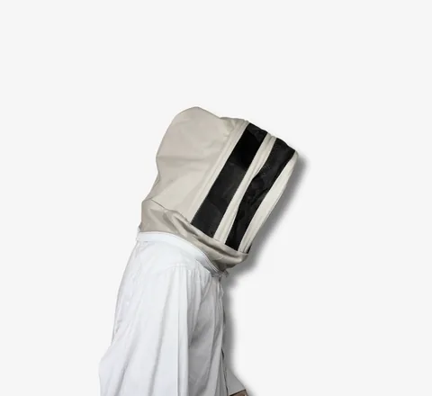 Careta con cremallera esgrima, en dril — Gris